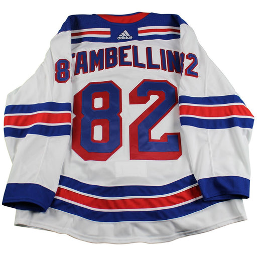 Adam Tambellini New York Rangers 2017-2018 Pre-Season Game Used #82 White Jersey (Size 58)