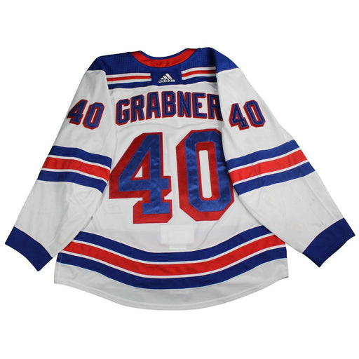 Michael Grabner New York Rangers 2017-2018 Game Used #40 Set 2  White Jersey w/ 100th Anniversary Patch (removed) Worn 12/5/17-2/17/18) Size 56