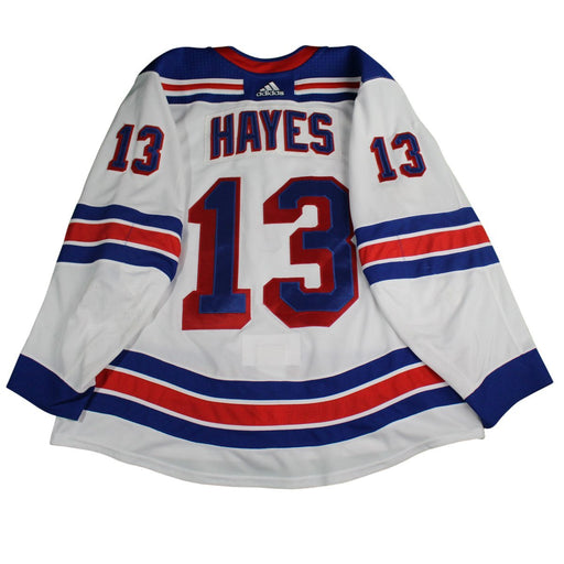 Kevin Hayes New York Rangers 2017-2018 Game Used #13 Set 2  White Jersey w/ 100th Anniversary Patch (removed) Worn 12/5/17-2/17/18) Size 58