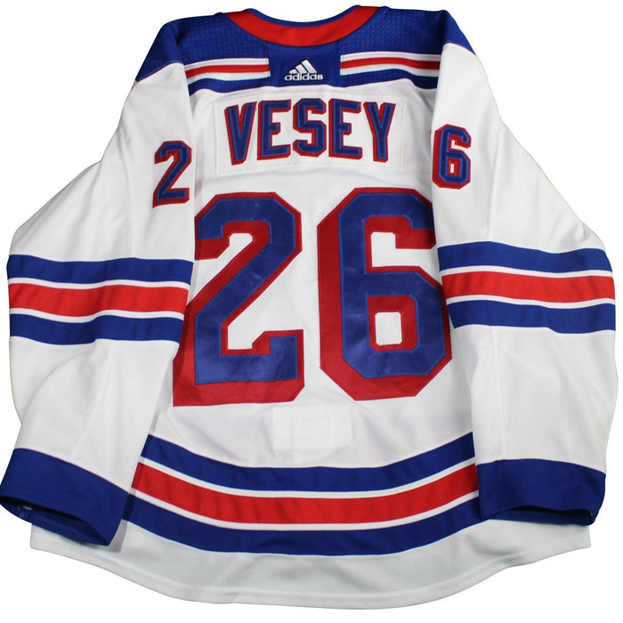 Jimmy Vesey # 26 New York Rangers 2017-2018 Game Used  Set 3  White Jersey (2/22/18-4/7/18)