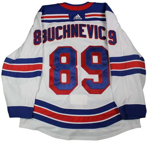 Pavel Buchnevich # 89 New York Rangers 2017-2018 Game Used  Set 3  White Jersey (2/22/18-4/7/18)