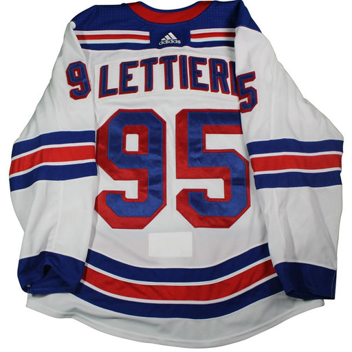 Vinny Lettieri #95 New York Rangers 2017-2018 Game Used White Jersey