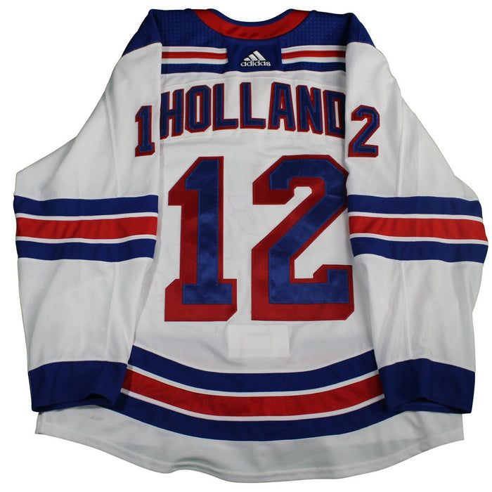 Peter Holland # 12 New York Rangers 2017-2018 Game Used  Set 4 White Jersey (2/22/18-4/7/18)