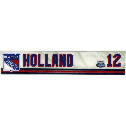 Peter Holland #12 New York Ranger 2017/2018 Game Used Locker Room Name Plate