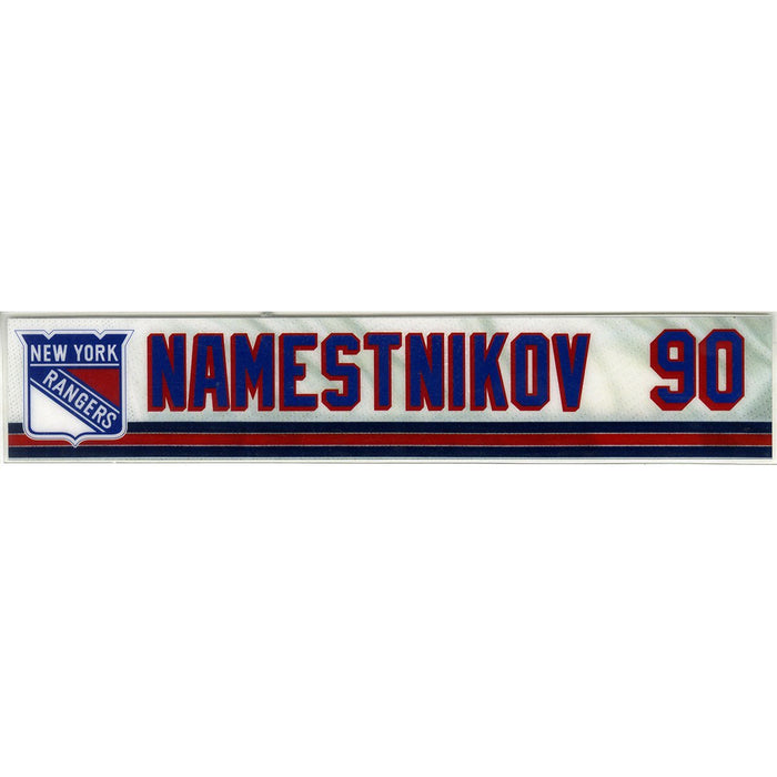 Vlad Namestnikov #90 New York Ranger 2017/2018 Game Used Locker Room Name Plate