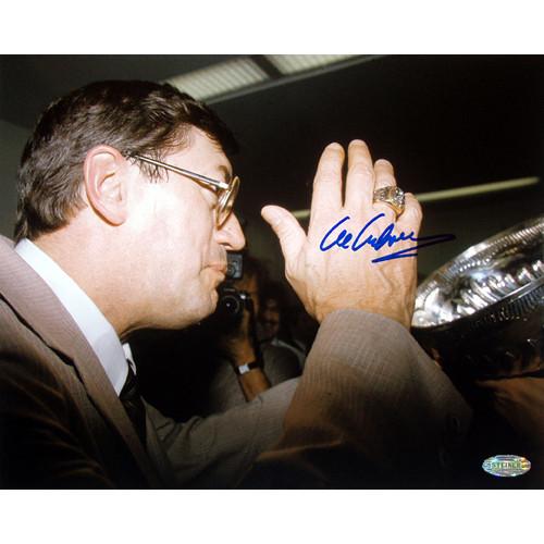 Al Arbour Drinking From Stanley Cup 16x20 Photograph