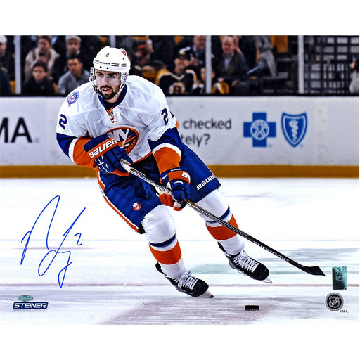 Nick Leddy Signed New York Islanders White Jersey 16x20 Photo