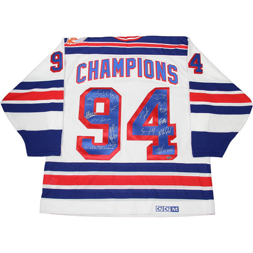 1994 Rangers Team Signed White Rangers 94 Champions Jersey (19 Sigs)