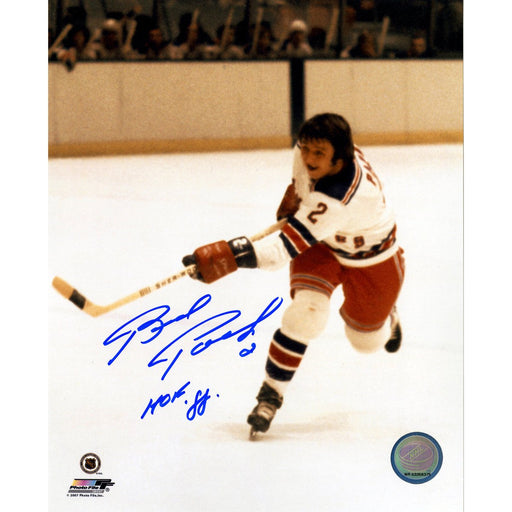 Brad Park Signed Slap Shot 8x10 Photo w HOF insc