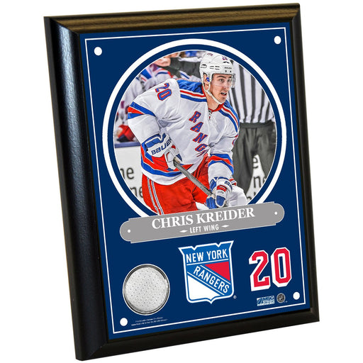 Chris Kreider 8x10 Player Plaque w Game Used Uniform Swatch