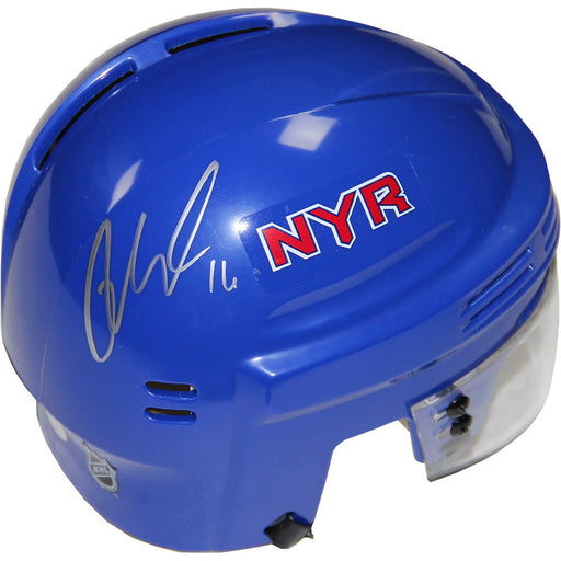 Derick Brassard Signed New York Rangers Blue Mini Helmet