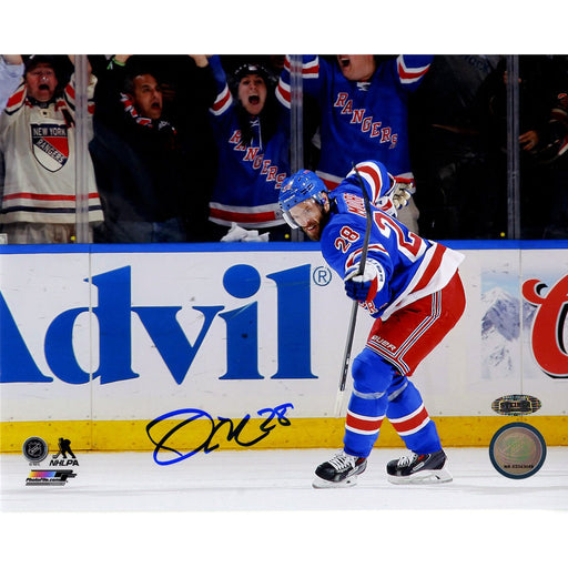 Dominic Moore Celebrating Game Winning Game 6 Goal vs Canadiens Signed 8x10 Photo