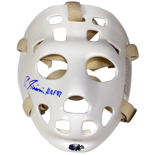 Eddie Giacomin White Mylec JR Goalie Mask w HOF 87 Insc.