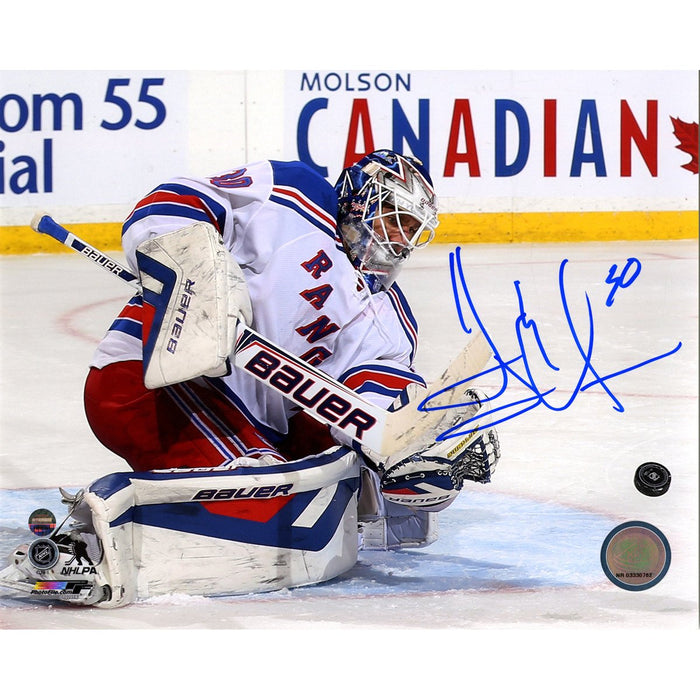 Henrik Lundqvist Signed 302nd Win 8x10 Photo