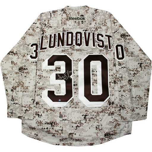 Henrik Lundqvist Signed New York Rangers Camo Jersey