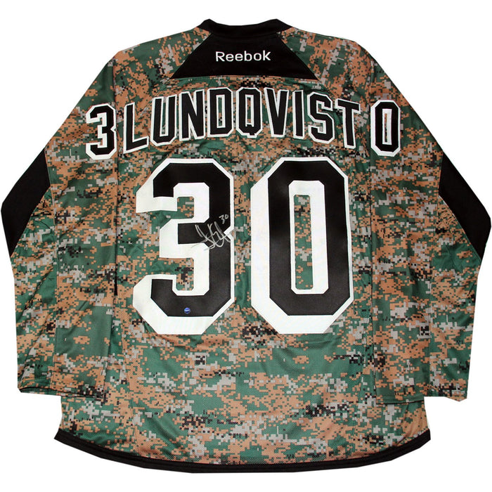 Henrik Lundqvist Signed New York Rangers Green Camo Jersey