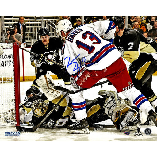 Kevin Hayes Signed New York Rangers Overtime Goal Against Marc Andre-Fleury 8x10 Photo