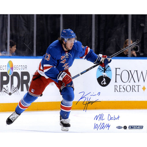 Kevin Hayes Signed Skating 16x20 Photo w NHL Debut 101214 Insc