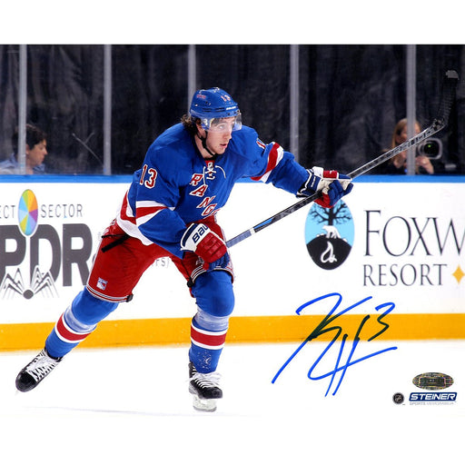 Kevin Hayes Signed Skating Rangers vs Toronto 8x10 Photo