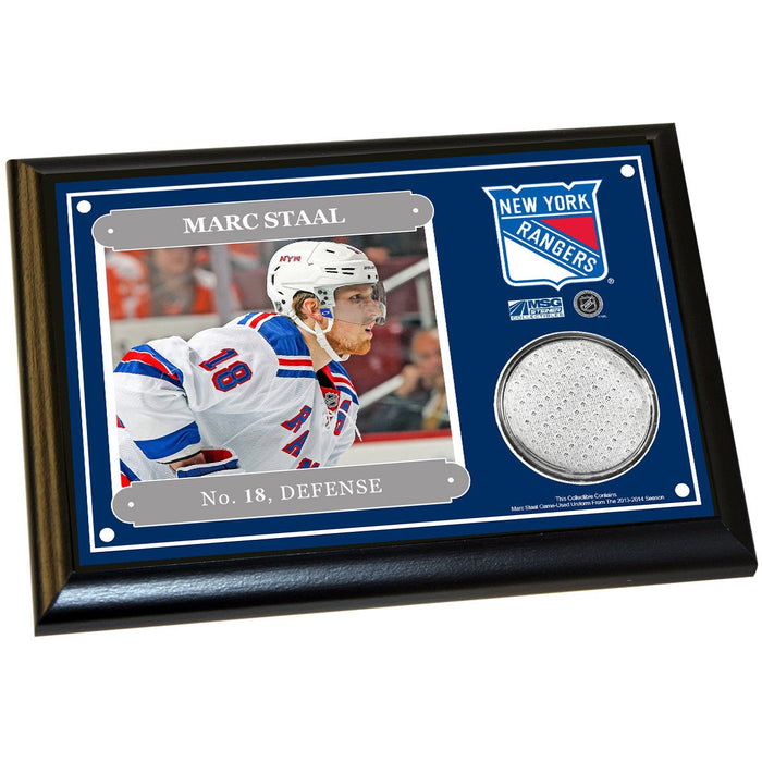 Marc Staal 4x6 Player Plaque w Game Used Uniform