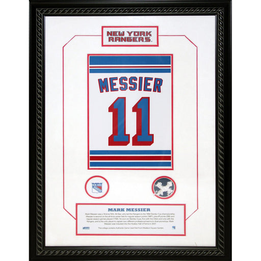 Mark Messier 11 Retired Number NY Rangers 14x20 Framed Collage w Nameplate