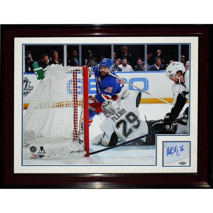 Martin St. Louis 2014 Playoffs Framed and Signed 16x20 Collage with Split Matte (18x22 - 7557)