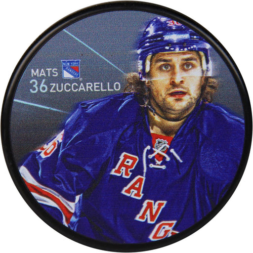 Mats Zuccarello Rangers Sherwood Photo puck in blister