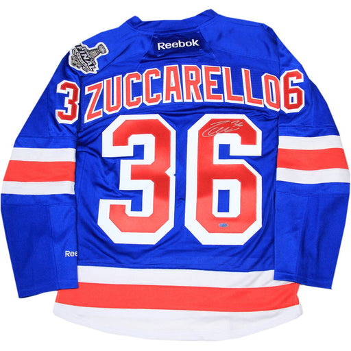 Mats Zuccarello Signed New York Rangers Blue Stanley Cup Finals Jersey