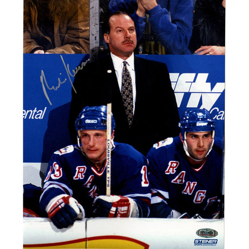 Mike Keenan New York Rangers Coach on Bench Vertical 8x10 Photo