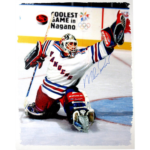 Mike Richter Signed Glove Save 20x24 Canvas