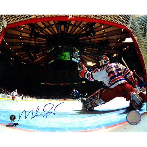 Mike Richter Signed View from Goal New York Rangers 8x10 Photo