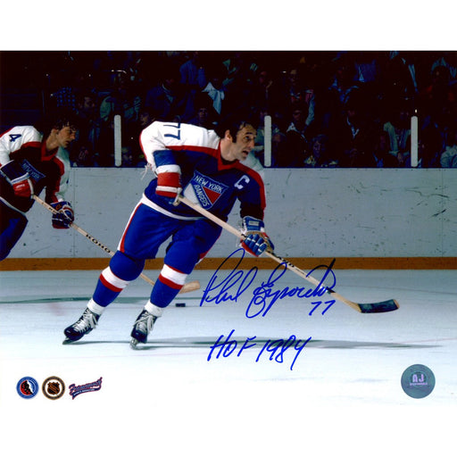 Phil Esposito New York Rangers Signed Captain 8x10 Photo w HOF 1984 Insc (AJ Sports Auth)