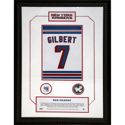 Rod Gilbert 7 Retired Number NY Rangers 14x20 Framed Collage w Nameplate