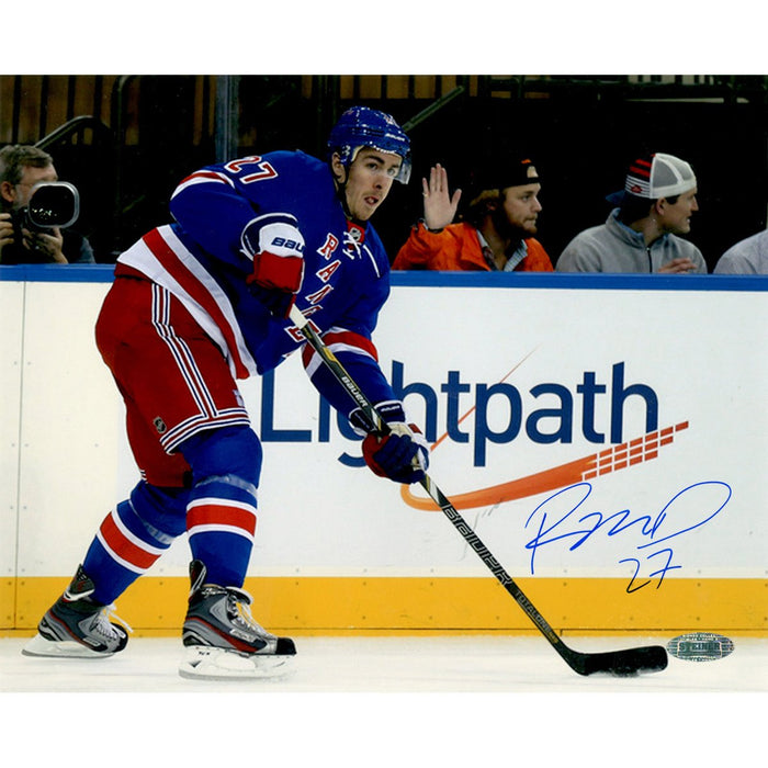 Ryan McDonagh Rangers Blue Jersey Signed Horizontal 8x10 Photo