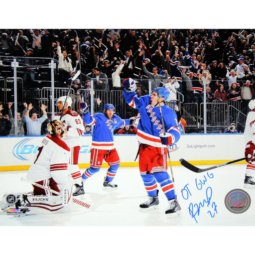 Ryan McDonagh Signed Celebrating Game Winning Goal 8x10 Photo w OT GWG insc