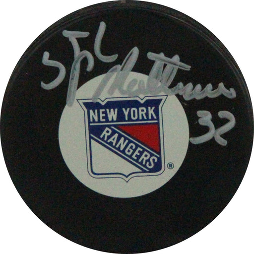 Stephane Matteau Signed NY Rangers Puck