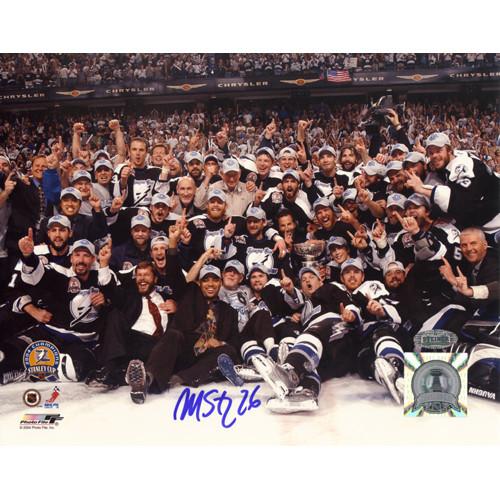 Martin St. Louis Tampa Bay Lightning 2004 SC Celebration 8x10 Photo