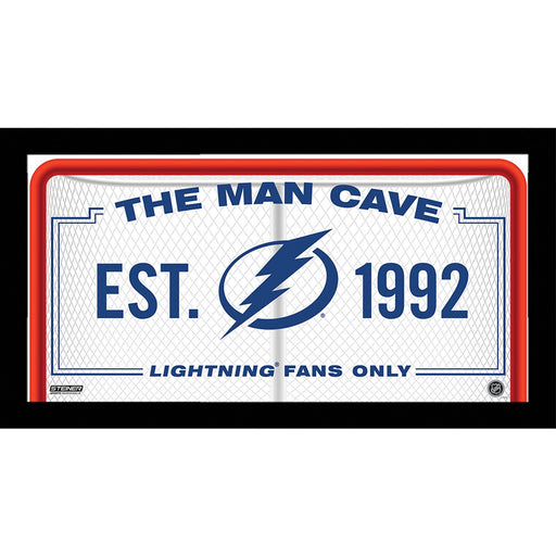 Tampa Bay Lightning Man Cave Sign 6x12 Framed Photo