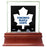 Toronto Maple Leafs Glass Single Puck Case with Team Logo Background