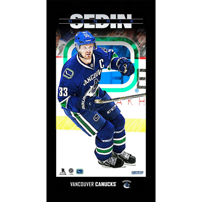 Henrik Sedin Player Profile 10x20 Framed Photo