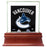 Vancouver Canucks Glass Single Puck Case with Team Logo Background