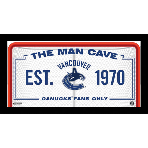 Vancouver Canucks Man Cave Sign 10x20 Framed Photo