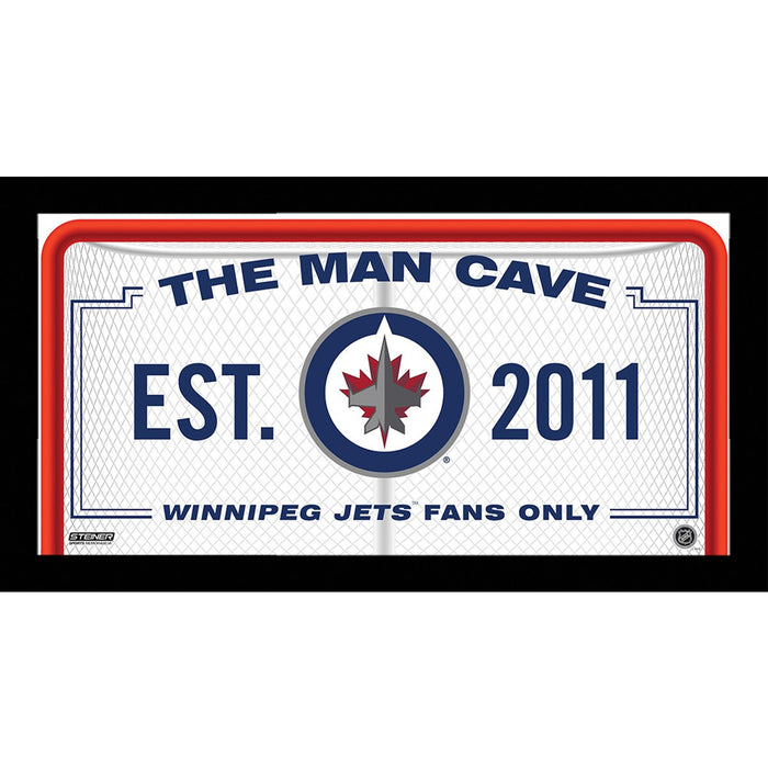 Winnipeg Jets Man Cave Sign 10x20 Framed Photo