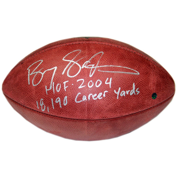 Barry Sanders Signed NFL Duke Football w HOF 2004 18190 Career Yards Insc