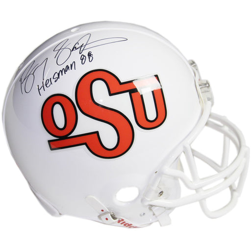 Barry Sanders Signed OSU Authentic Helmet w Heisman 88 Insc