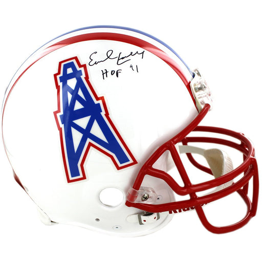 Earl Campbell Houston Oilers 1981-1996 Model Replica Helmet w HOF 91 insc