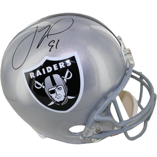 Justin Tuck Signed Oakland Raiders Replica Full Size Helmet