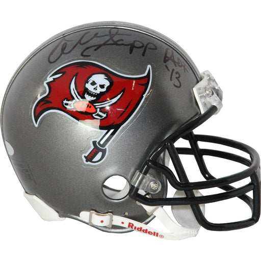 Warren Sapp Signed Tampa Bay Buccaneers Replica Mini Helmet Inscribed HOF 13