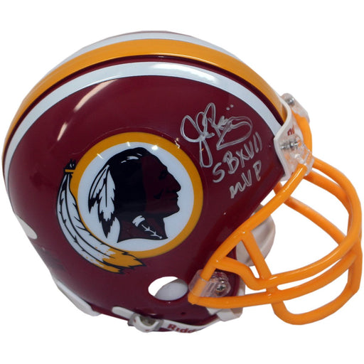 John Riggins Signed Washington Redskins Mini-Helmet w SB XVII MVP