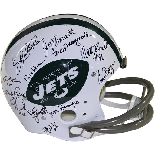 1969 New York Jets Team Signed Full Size Throwback Helmet (JSA Holo Only)